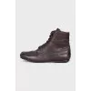 Men's insulated lace-up leather boots