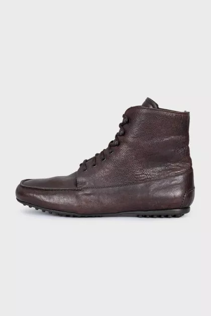 Men's insulated lace-up leather boots