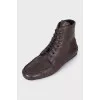 Men's insulated lace-up leather boots