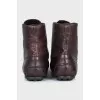 Men's insulated lace-up leather boots