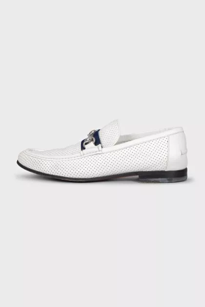 Men's perforated leather loafers