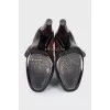 Brown leather and suede boots