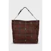 Brown suede shopper