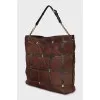 Brown suede shopper