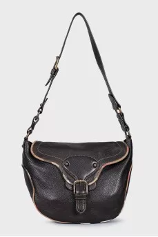 Leather shoulder bag