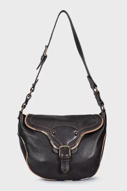 Leather shoulder bag