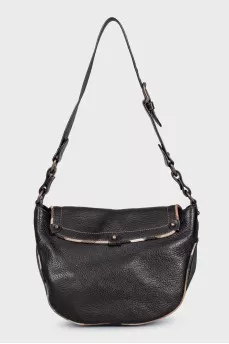 Leather shoulder bag