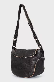 Leather shoulder bag
