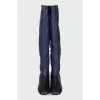 Black and blue leather boots