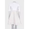 Two-tone dress with 3/4 sleeves