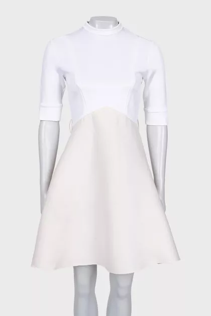 Two-tone dress with 3/4 sleeves