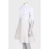 Two-tone dress with 3/4 sleeves