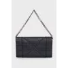 Black leather Diorama clutch