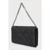 Black leather Diorama clutch