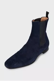 Men's blue suede boots