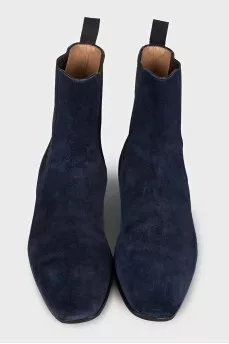 Men's blue suede boots