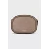 Brown crossbody with gold hardware