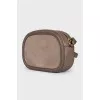 Brown crossbody with gold hardware