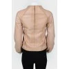 Jacket with a zip with a figured neck