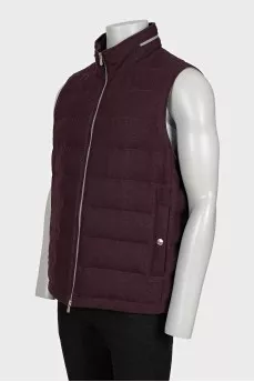 Men's vest made of wool, cashmere and silk