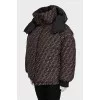 Reversible down jacket with signature print