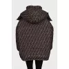Reversible down jacket with signature print