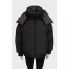 Reversible down jacket with signature print