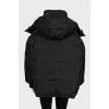 Reversible down jacket with signature print