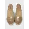 Transparent rubber mules