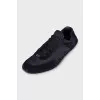 Textile sneakers with elastic bands