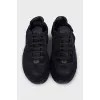 Textile sneakers with elastic bands