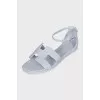 Gray Santorini sandals