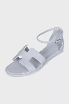 Gray Santorini sandals