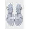 Gray Santorini sandals