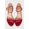 Red patent leather sandals