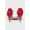 Red patent leather sandals