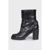 Insulated ankle boots with straps