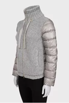 Straight jacket with knitted elements