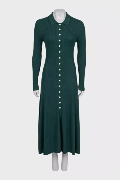 Green dress with buttons