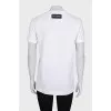White T-shirt with a shiny print