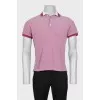 Men's polo shirt with straight buttons
