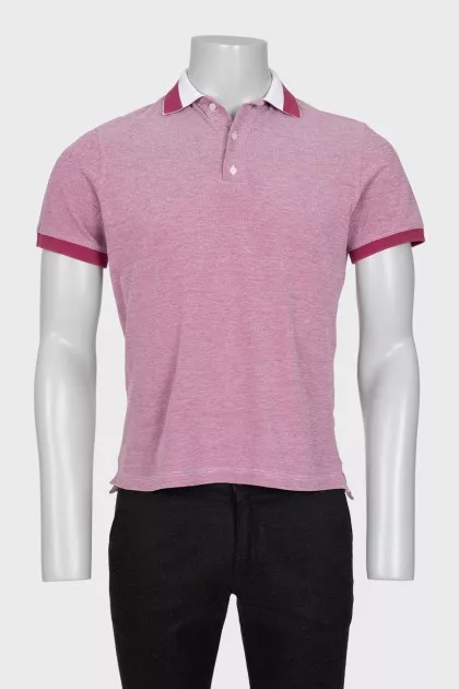 Men's polo shirt with straight buttons