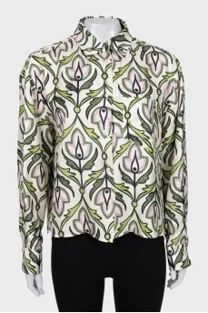 Oversized silk shirt