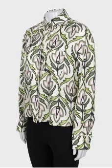 Oversized silk shirt