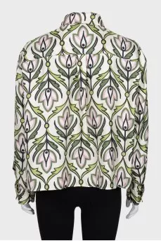 Oversized silk shirt