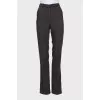 Straight-leg, high-waisted trousers
