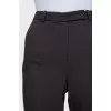 Straight-leg, high-waisted trousers