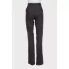 Straight-leg, high-waisted trousers