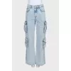 Light blue cargo jeans