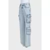 Light blue cargo jeans